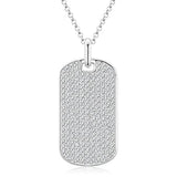 Streamline Tag Pendant With Free 2MM Steel Cuban Chain