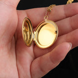 Fnixtar Mirror Polish Stainless Steel DIY Round Photo Picture Frame Locket Pendant Necklace 10pieces/lot