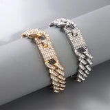 15mm Bling Rhinestone Hip Hop Cuban Link Chain