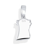 TOPGRILLZ 925 Sterling  Jesus Pendant Iced Out Silver