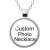 Personalized Photo Custom pictures glass cabochon Pendant Necklace Silver color/Bronze/Crystal Pendant 60cm chains