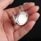 Fnixtar Mirror Polish Stainless Steel DIY Round Photo Picture Frame Locket Pendant Necklace 10pieces/lot