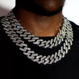 Punk Hip Hop Iced Out Rhinestones Cuban Chain