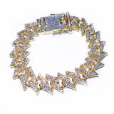 Fashion 16mm Iced Out Crystal Prong Cuban Link