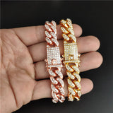 Hip Hop Shiny Cuban Link Chain Bracelets