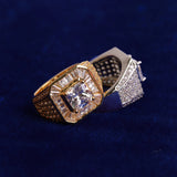 Bubble Letter Iced Out Rings for Men