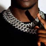 Punk Hip Hop Iced Out Rhinestones Cuban Chain