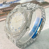 Brand MISSFOX Iced Diamond Waterproof Quartz Wristwatch