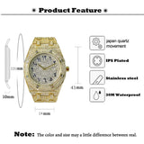 Brand MISSFOX Iced Diamond Waterproof Quartz Wristwatch