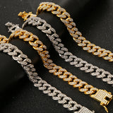 Hip Hop Shiny Cuban Link Chain Bracelets