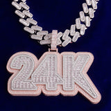 Iced Out Customized Number Pendant