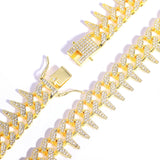 Shiny spike Cuban Link Chain Bracelets