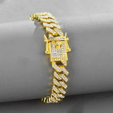 Miami Cuban  Gold, Silver, Diamond Rhinestone