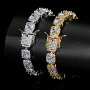 10/12mm Square Luxury Bubble Clustered Bracelet