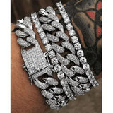 20MM Miami Iced Out Cuban Link Chain Bracelet