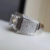 White Golden Iced Out Engagement Rings