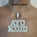 Big Hoop Cuban Chain Pendant