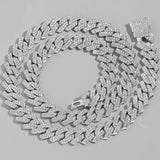 Trend Crystal Prong Cuban Link Chain For Women