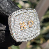 Iced Out Cubic Zirconia Prong Setting Hip Hop Ring