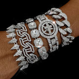 New Hip Hop Shiny Cuban Link Chain Bracelet