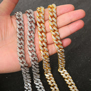 Hip Hop Shiny Cuban Link Chain Bracelets