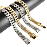 Hip Hop Shiny Cuban Link Chain Bracelets