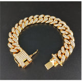 Hip Hop Shiny Cuban Link Chain Bracelets