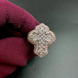 Cross Finger Iced Out Fashion Ring